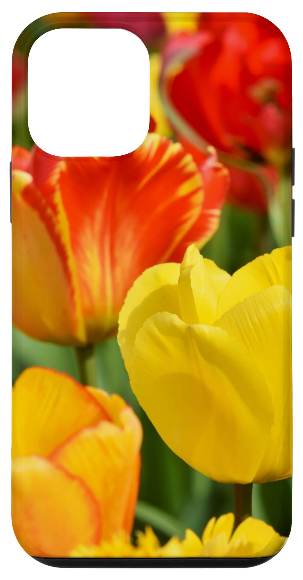 Premium iPhone 12 Mini Tulip Flower Case - Slim Protective Phone Cover with Floral Design for Women & Girls - Perfect for Everyday Use, Travel & Gifting