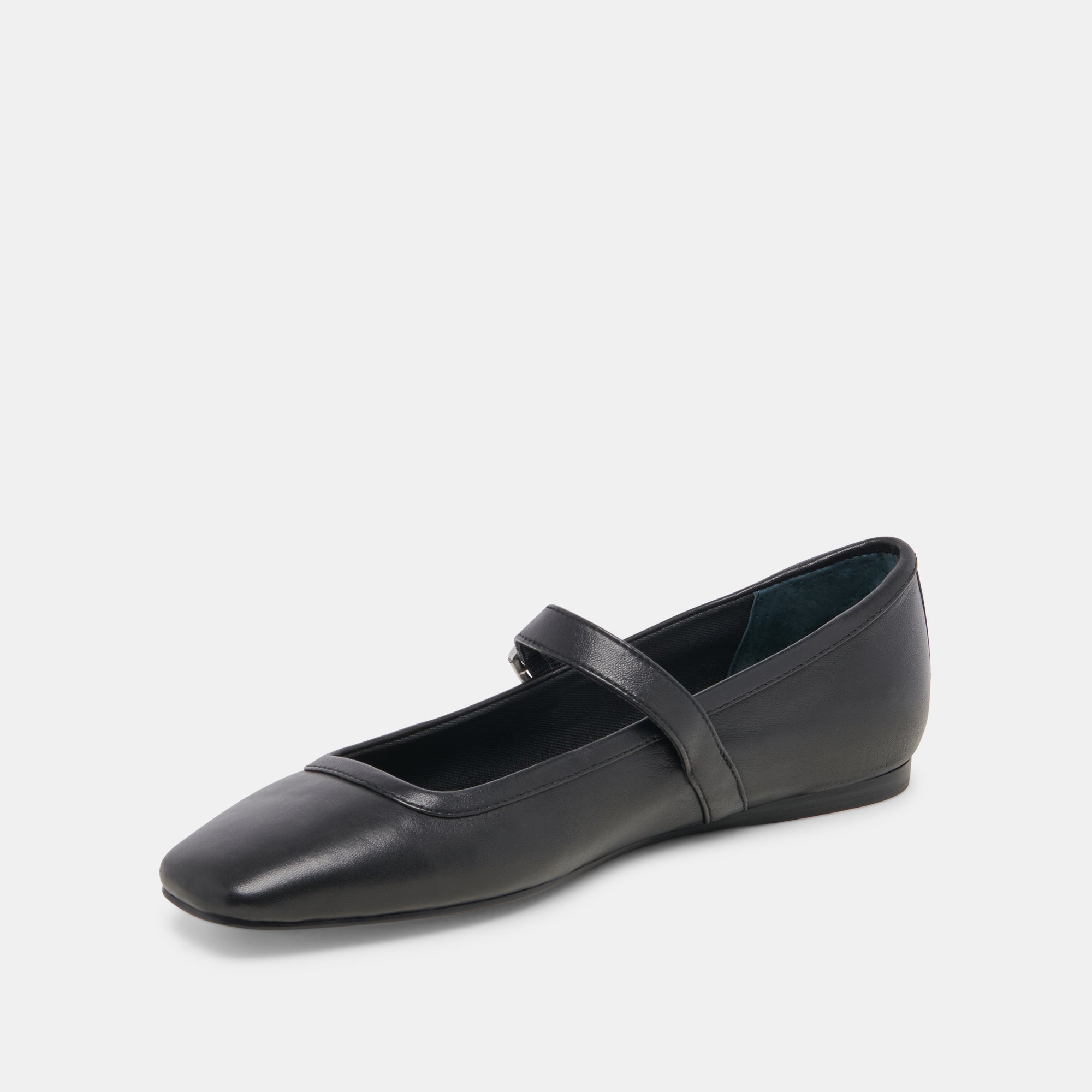 RODNI Women's Black Leather Ballet Flats - Comfortable & Stylish for Work, Travel & Casual Wear