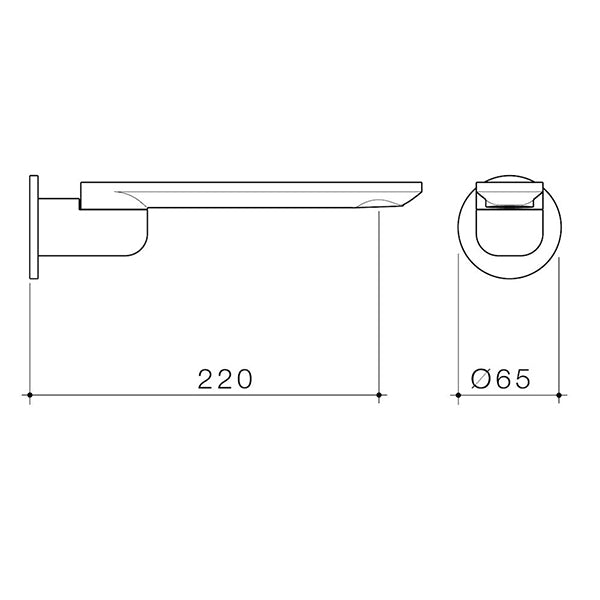 Caroma Urbane II 220mm Round Bath Swivel Outlet in Brushed Nickel - Modern Bathroom Faucet for Sink, Vanity & Powder Room - Durable & Stylish Finish