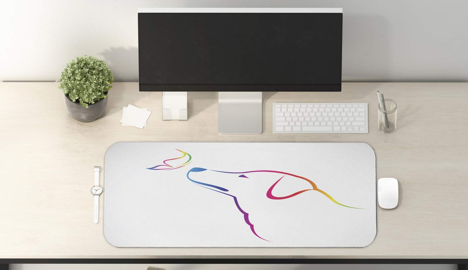 Ambesonne Large Non-Slip Gaming Mouse Pad - 31