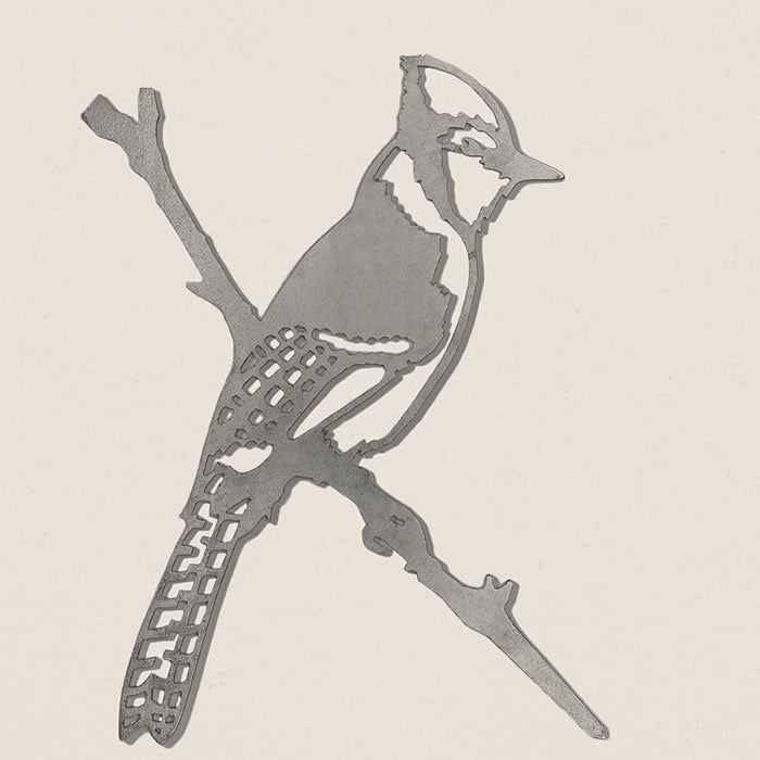 Blue Jay Metal Wall Art - Handcrafted Decorative Bird Sculpture for Home & Garden Decor | Perfect for Living Room, Bedroom, Outdoor Patio