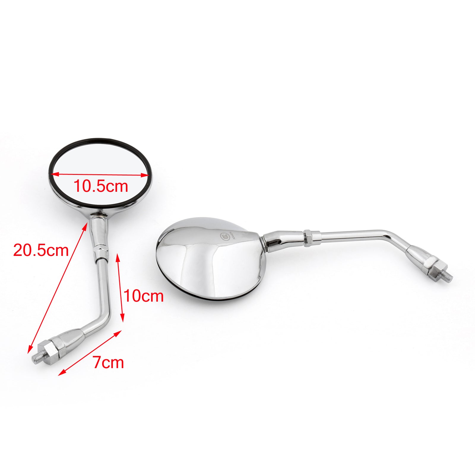 Honda CB400SS VT750 CBF500 04-05 Universal Motorcycle Side Mirrors - 1 Pair, Adjustable Rearview Mirrors for Enhanced Safety & Style - Perfect for City Commuting & Highway Riding
