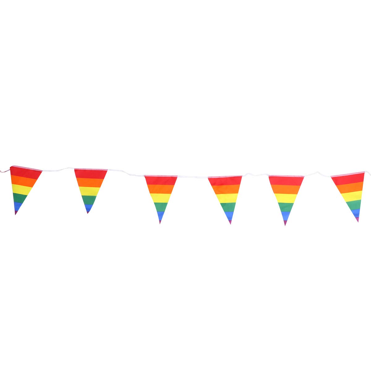 Colorful Rainbow Bunting Banner - LGBT Pride Garden Decoration Flags for Outdoor & Indoor Use - Perfect for Home, Yard, Party, Wedding & Pride Events