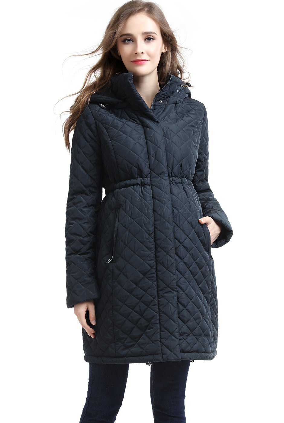 Mommy Maternity Winter Coat - Women's Quilted Parka Jacket for Pregnancy - Warm & Stylish Outerwear for Cold Weather - Perfect for Winter Walks, Shopping & Outdoor Activities