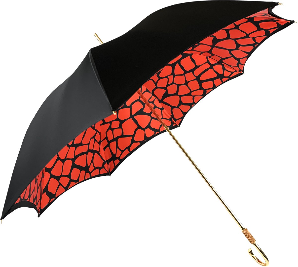 Black and Red Giraffe Print Pattern Inside - Trendy Animal Print Design for Home Decor, Fashion Accessories & Unique Gift Ideas