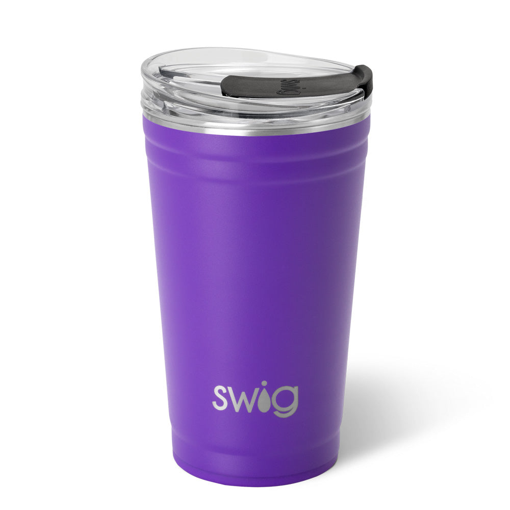 24oz Purple Party Cups - Bulk Disposable Plastic Cups for Parties, Events & Celebrations - Perfect for Beer, Cocktails & Drinks at BBQs, Birthdays & Weddings