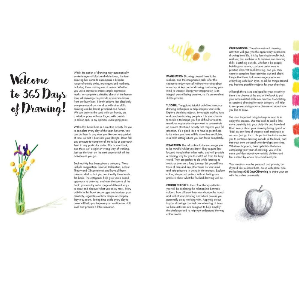 365 Days of Drawing: Daily Sketchbook for Artists & Beginners - Perfect for Art Practice, Creative Journaling & Gift Ideas