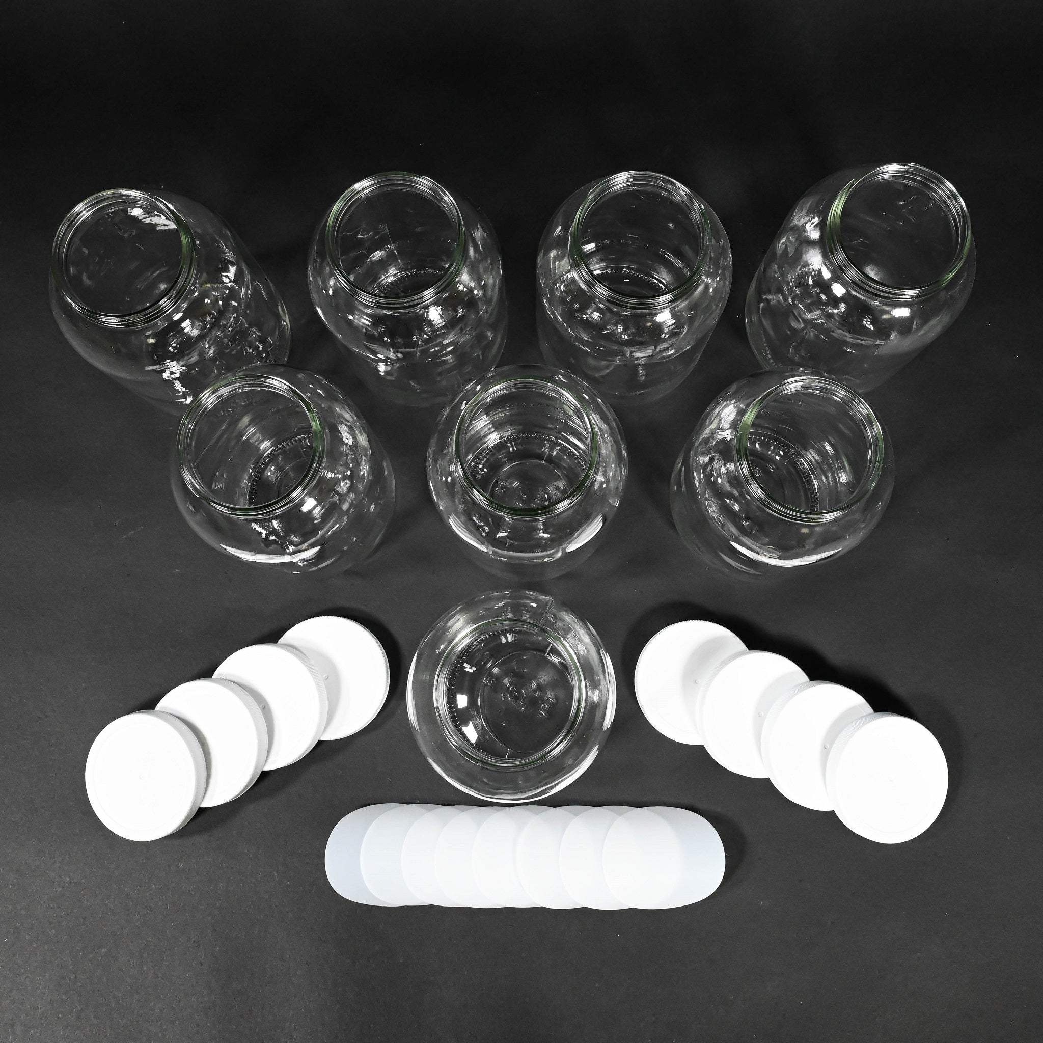 8 Pack 1.8 Liter Glass Bottles with Airtight Lids - Perfect for Home Brewing, Juice Storage & DIY Projects