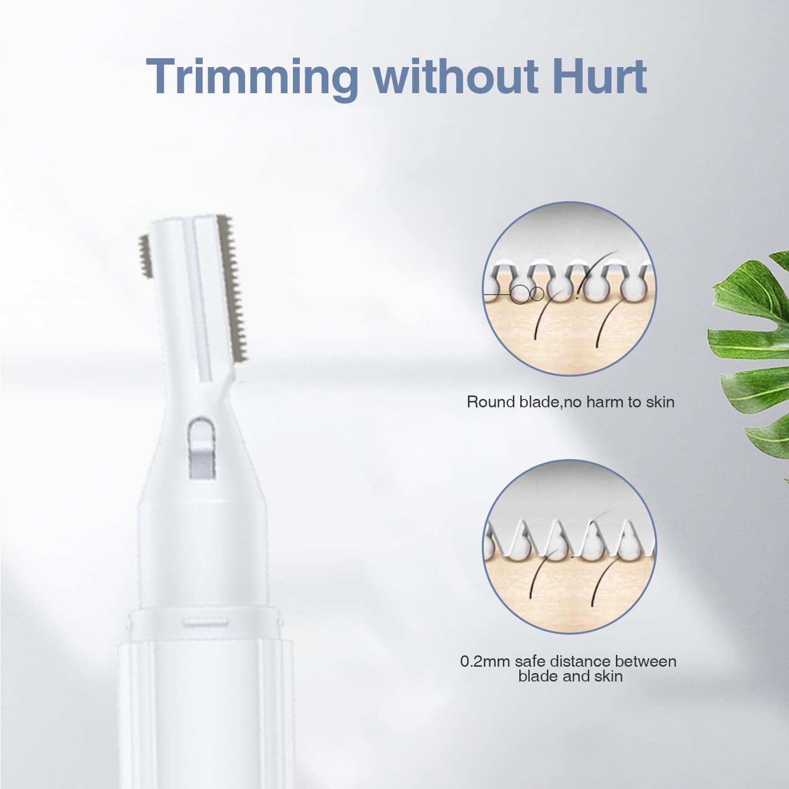 Electric Eyebrow Trimmer for Women & Men - Rechargeable Facial Hair Remover & Eyebrow Razor - Perfect for Eyebrow Shaping, Upper Lip & Peach Fuzz Removal at Home or Travel