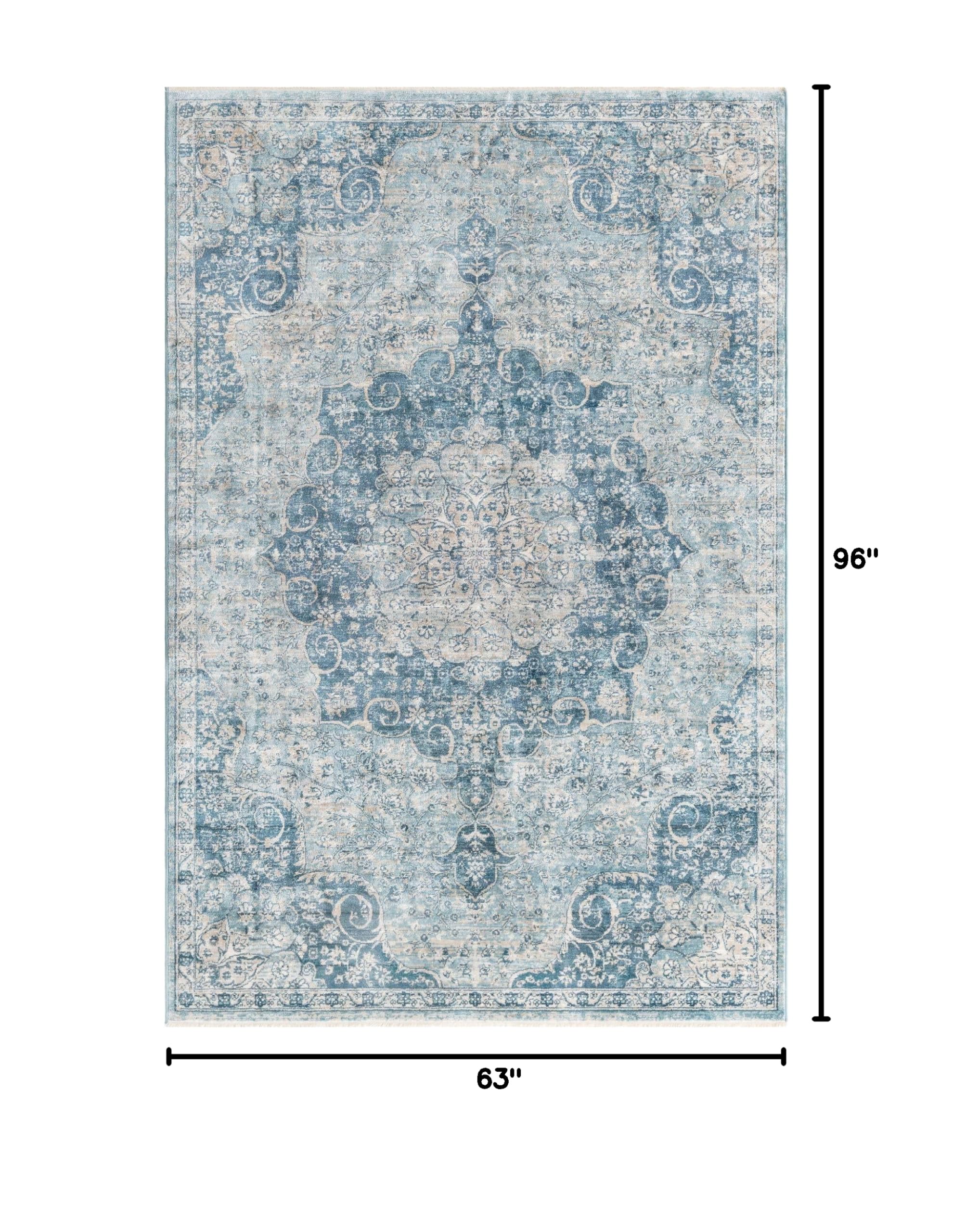 Unique Loom Newport Collection Area Rug - Elms Design 5'3