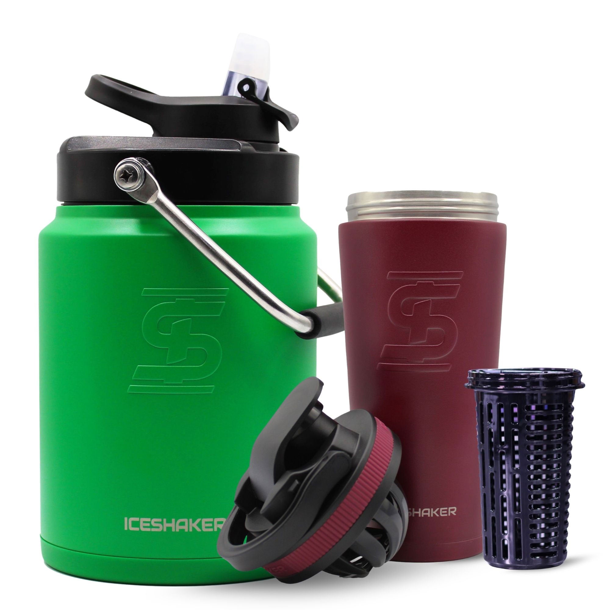 Premium Ice Shaker Hydration Pack - Insulated Water Bottle for Gym, Workout & Outdoor Sports - Leakproof & BPA-Free Shaker Cup for Protein Shakes & Cold Drinks