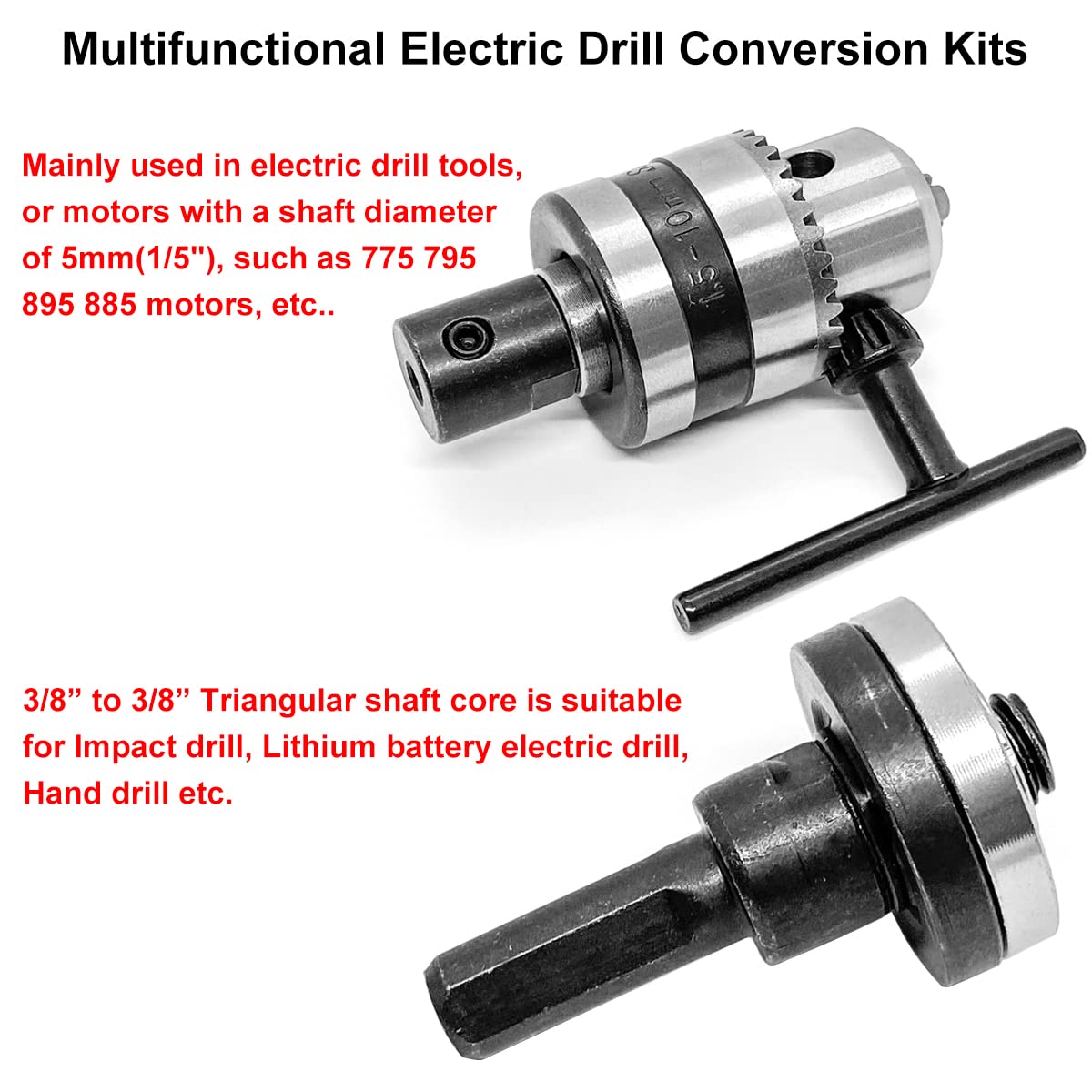 Electric Drill Chuck Angle Grinder Wheel Mandrel Adapter (1/5