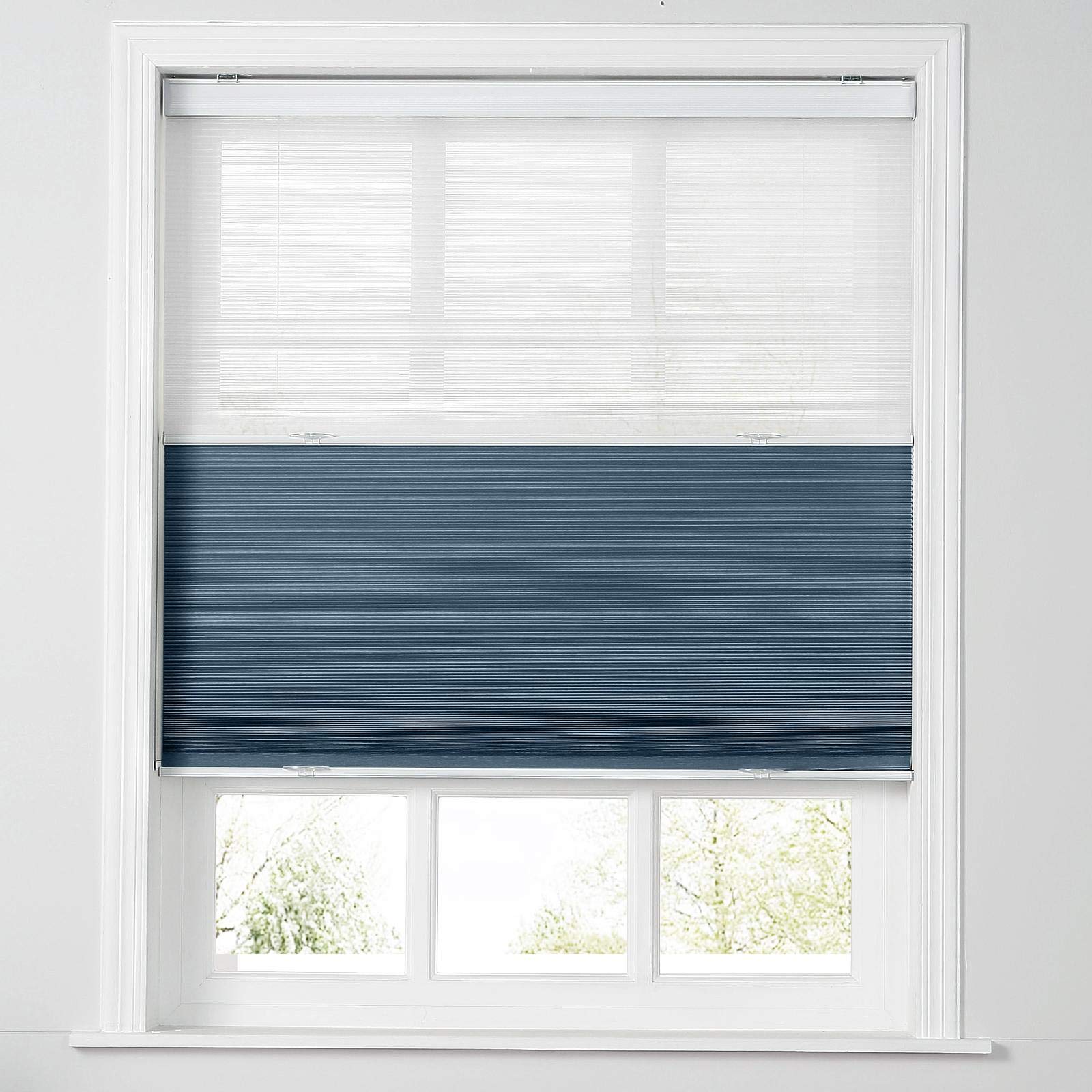 Drapifytex Cordless Day & Night Blackout Cellular Shades - Custom Window Blinds 24