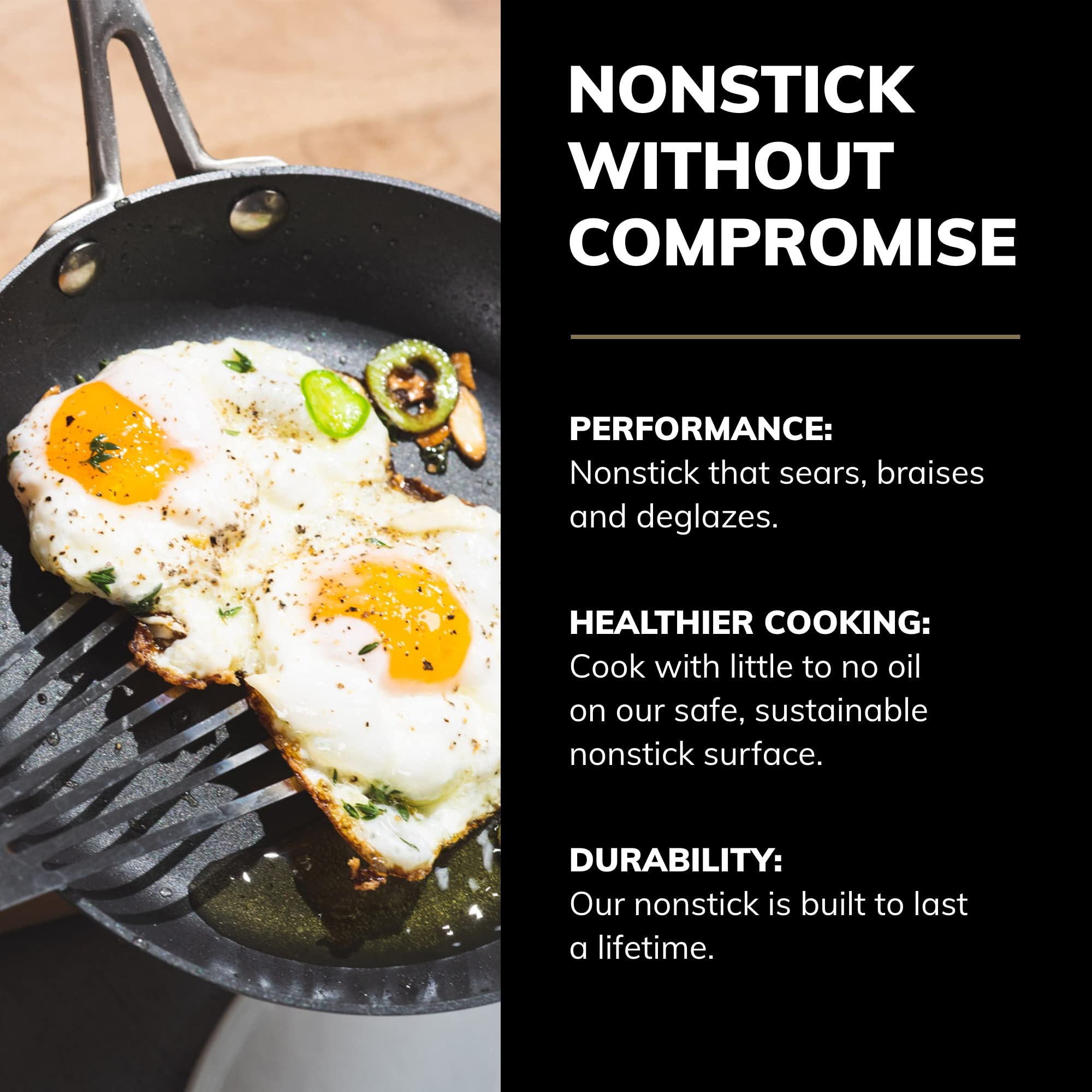 SCANPAN Professional 10.25 Inch Nonstick Frying Pan - Premium Danish Cookware - Oven, Dishwasher & Metal Utensil Safe - Perfect for Sautéing, Frying & Baking - Ideal for Home Chefs & Professional Kitchens