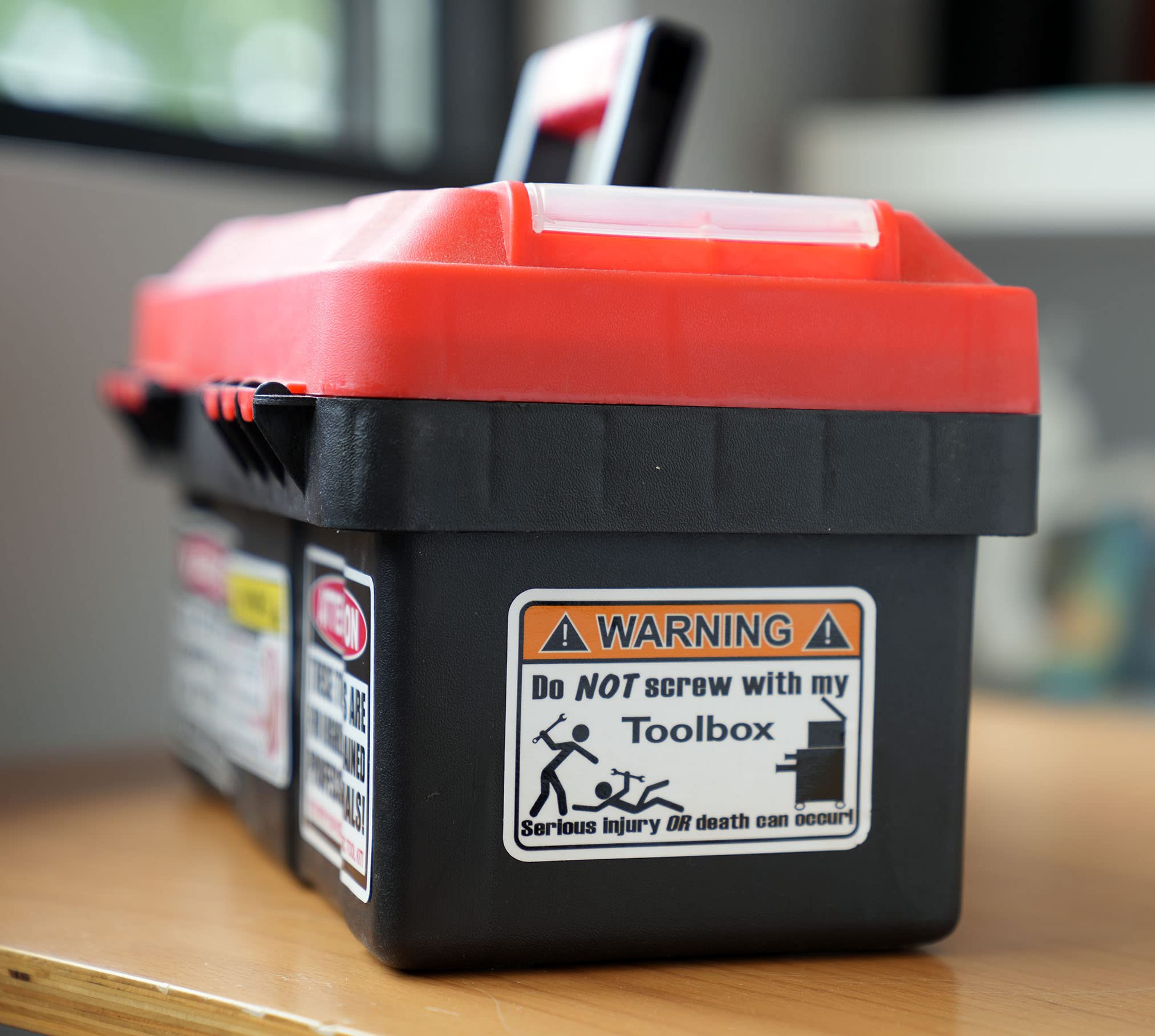 Toolbox Warning Vinyl Decal Sticker - 'Do Not Screw With' Funny Workshop Sign for Tool Chests, Garages & Workbenches