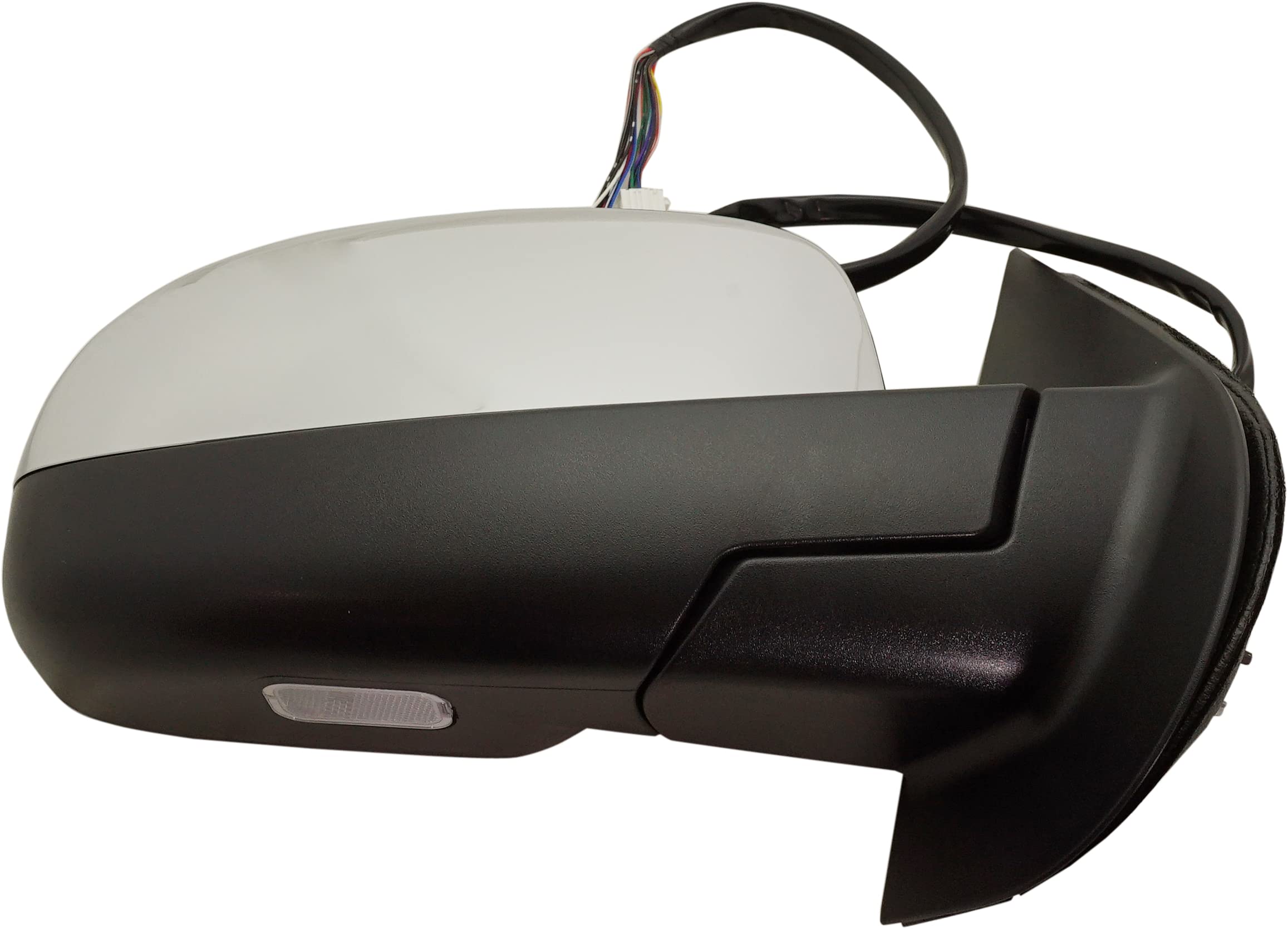 Garage-Pro Power Heated Side Mirror with Memory, Puddle Light & BSD in Glass - Compatible with 2007-2014 Chevy Tahoe, Suburban 1500 & GMC Yukon (Non-Tow, Power Fold, Chrome) - Perfect for Night Driving & Enhanced Safety