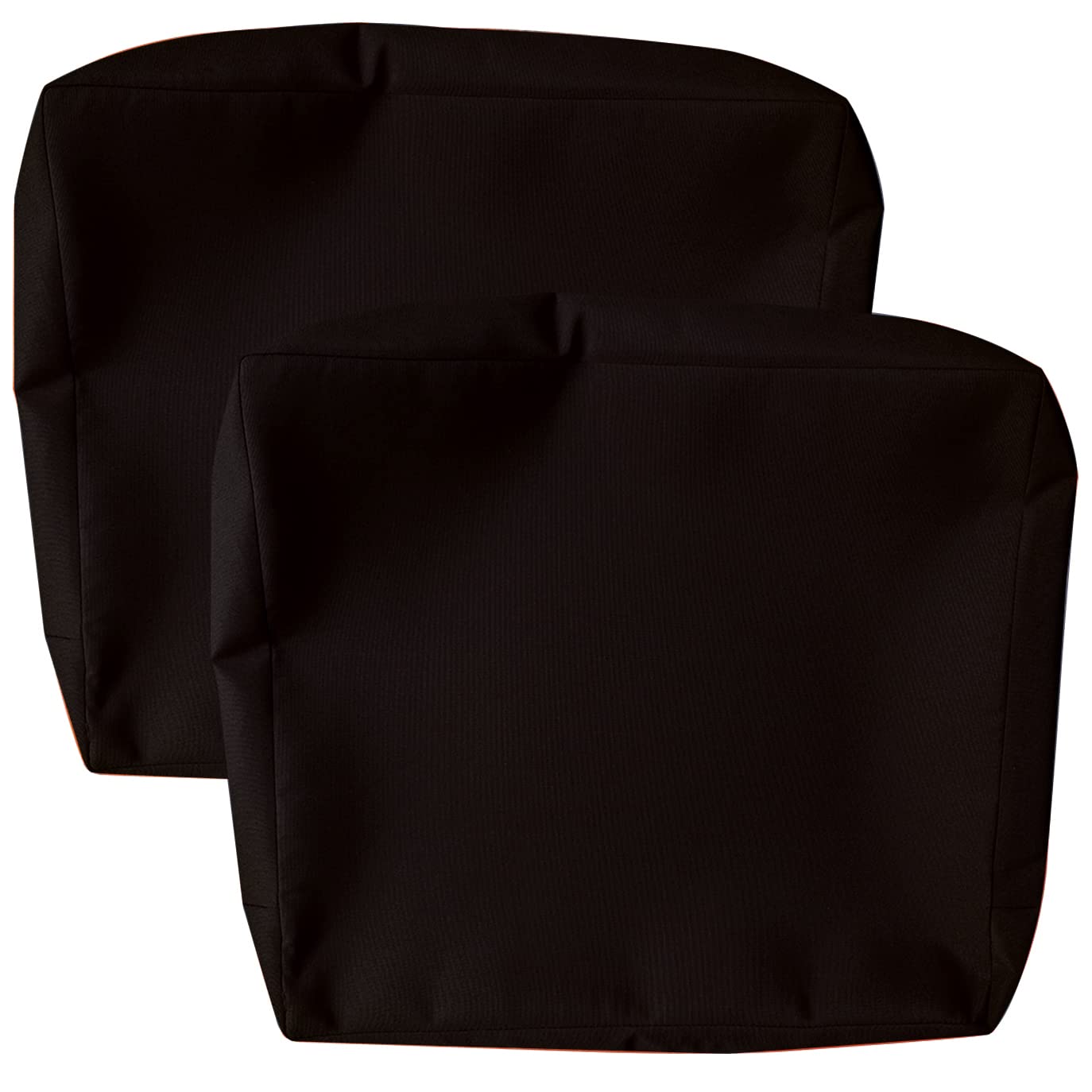 Waterproof Outdoor Patio Furniture Cushion Cover Replacement - 20x22 Inch, 2-Pack, Black - Durable & Affordable for Sofa, Chair, Bench - Perfect for Backyard, Garden, Poolside Use