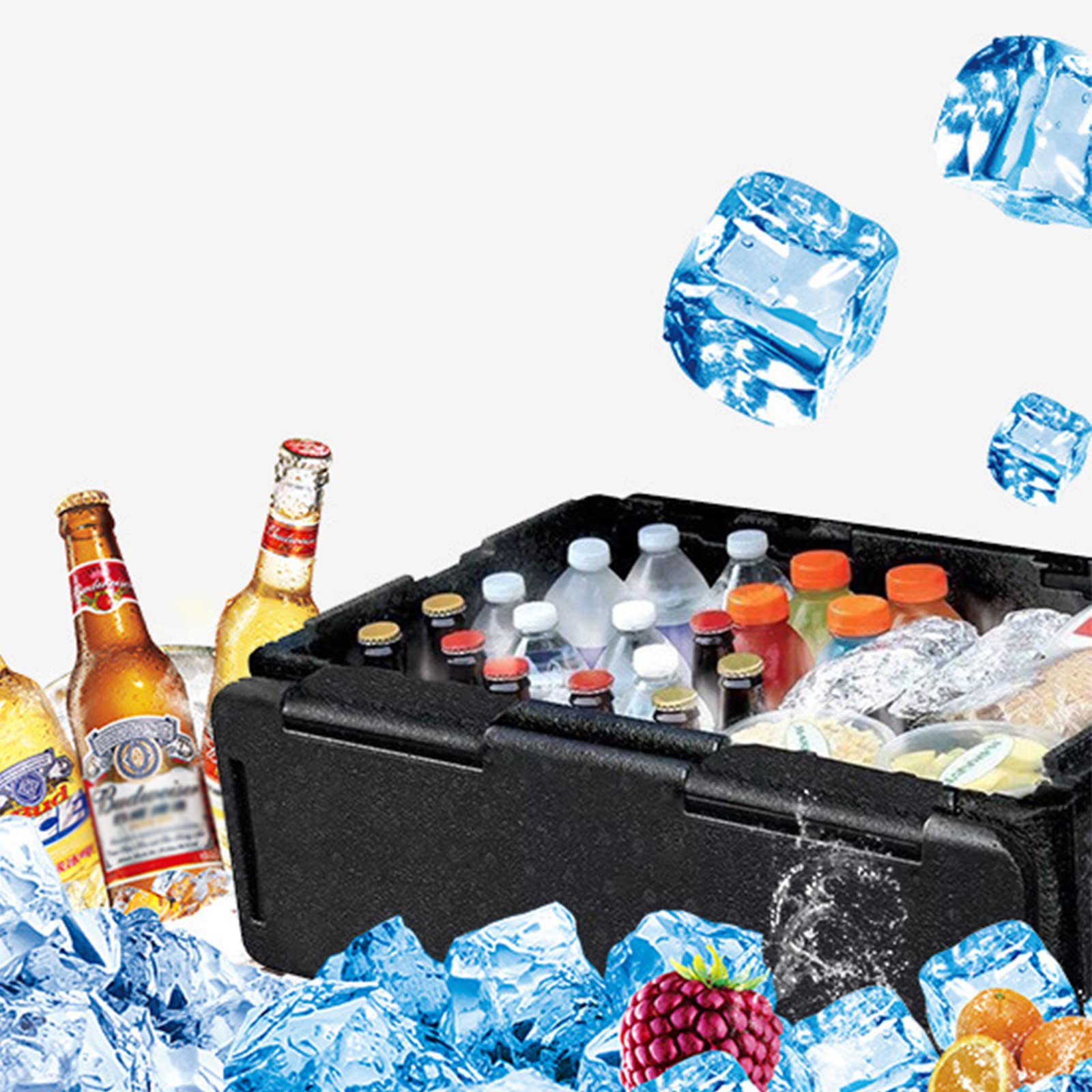 ZZAMG 24L Folding Insulated Cooler Bag - Portable EPP Material Camping Cooler Box, Waterproof Outdoor Storage for Picnics, Beach Trips & Tailgating | Perfect for Camping, Hiking, BBQ Parties & Grocery Shopping