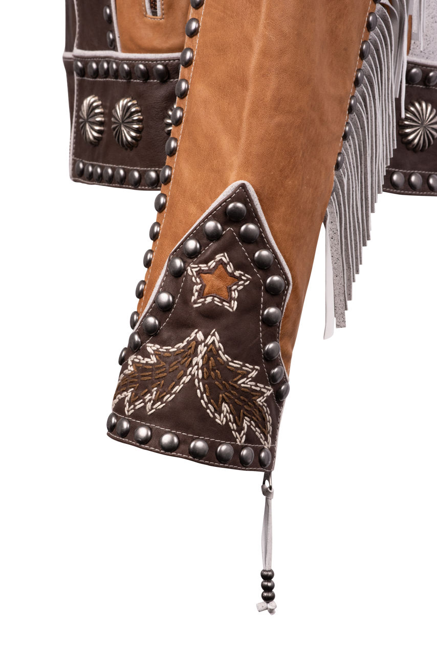 Double D Ranch Women's Abilene Jacket - Western Denim Jacket with Fringe for Cowgirl Style | Perfect for Rodeo, Country Music Festivals & Outdoor Adventures