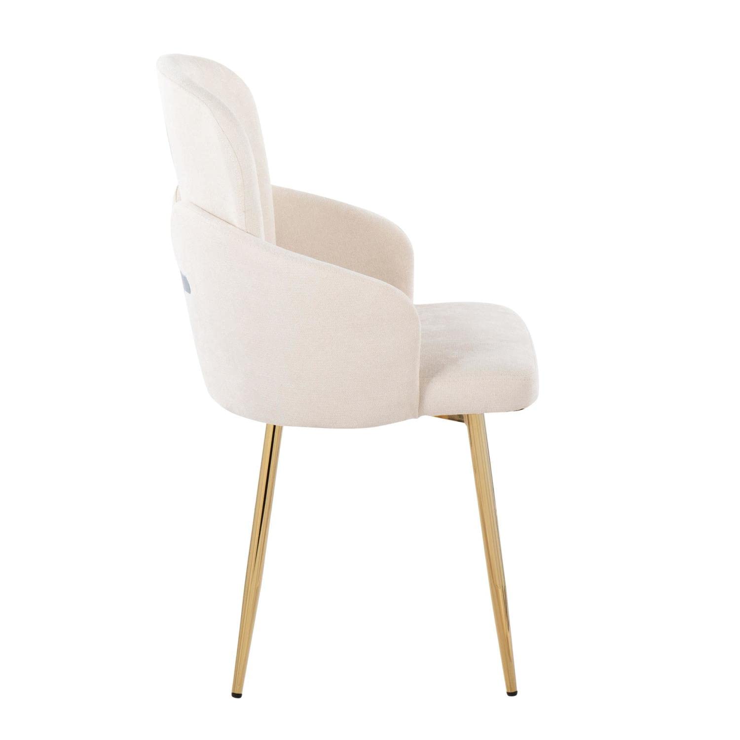 LumiSource Dahlia Upholstered Dining Chairs Set of 2 - Modern Kitchen Chairs for Dining Table - Comfortable Contemporary Seating for Home, Restaurant & Office Use