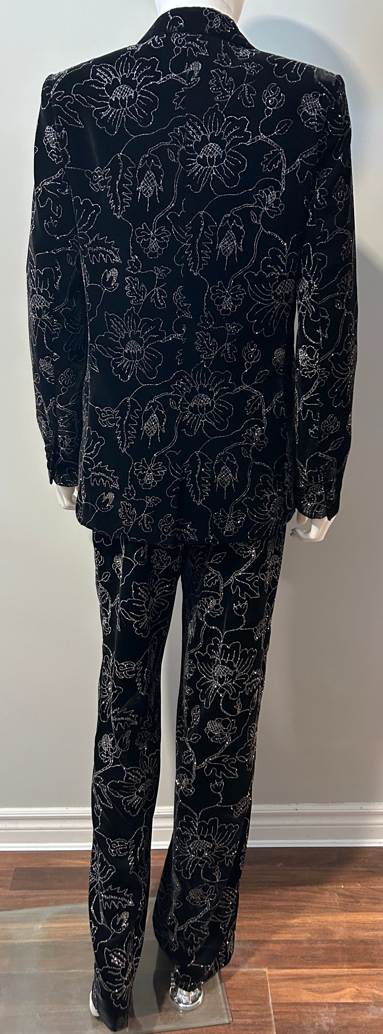 The Kooples Black Velvet 2-Piece Suit for Men - Premium Formal Wear for Weddings, Parties & Special Occasions - NWT