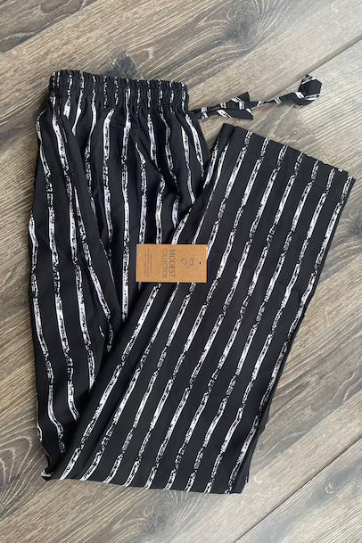 Men's Black Striped Linen Pants - Breathable Summer Casual Trousers for Beach, Travel & Office Wear