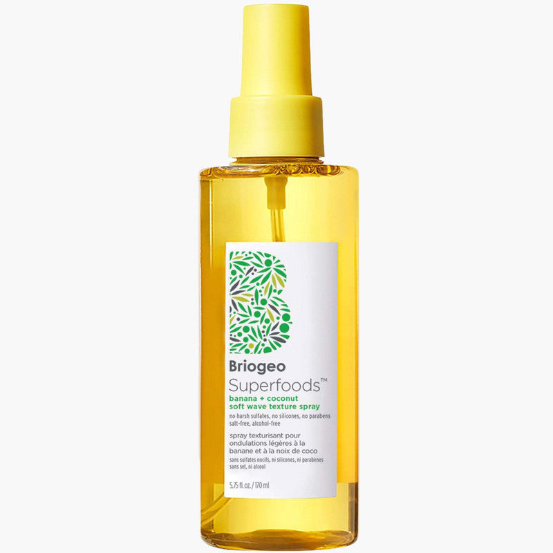 Briogeo Banana Coconut Soft Wave Texture Spray 5.75 oz - Natural Hair Volumizer for Wavy & Curly Hair - Perfect for Beach Waves & Everyday Styling