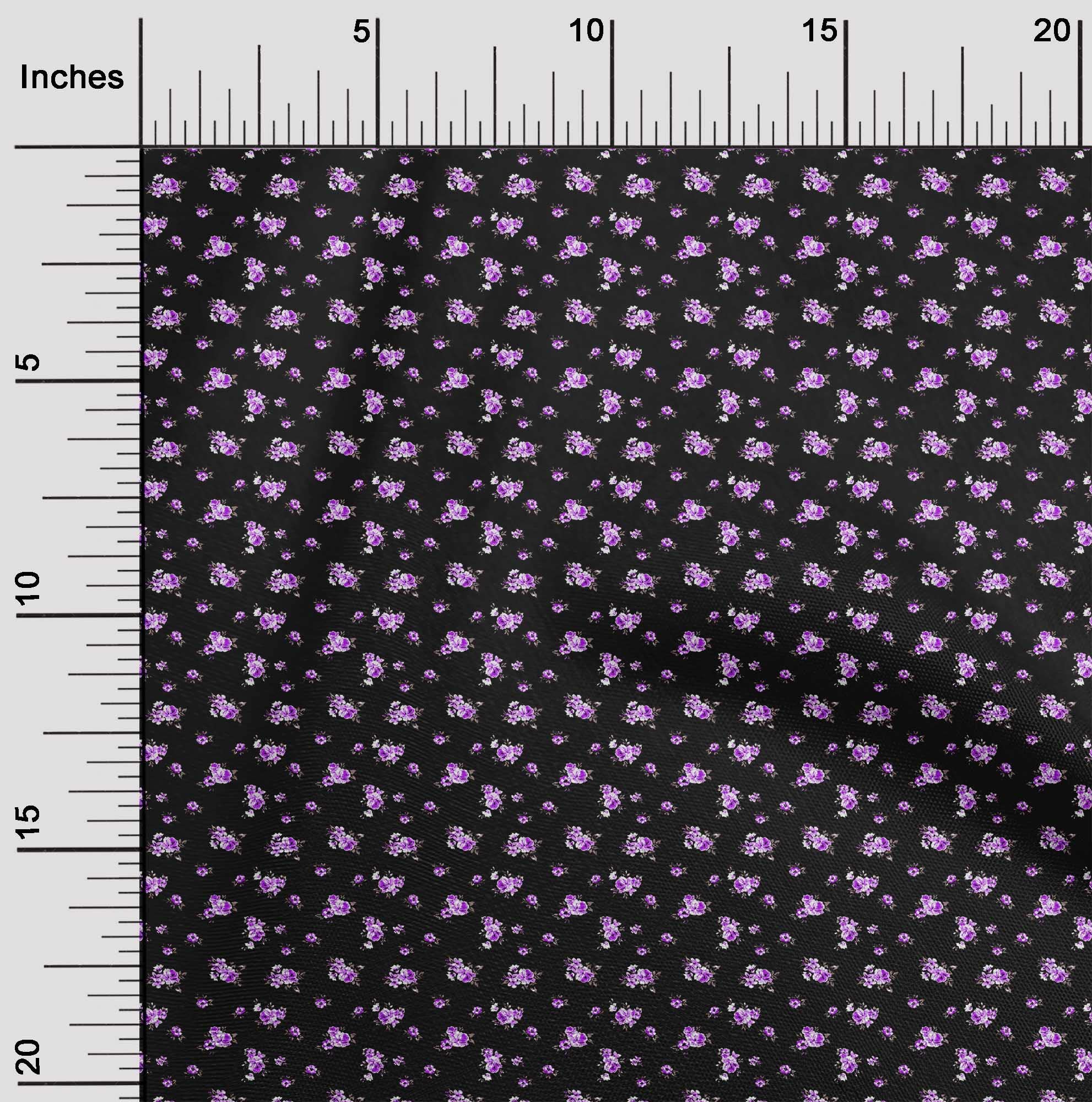 oneOone 56 Inch Wide Polyester Spandex Floral Printed Fabric - Soft Stretchy Material for Sewing, DIY Crafts, Quilting & Upholstery - Perfect for Dresses, Curtains & Home Decor Projects