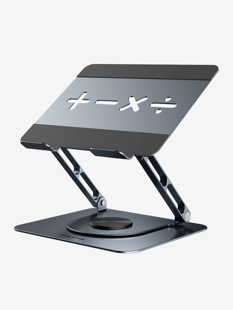 360° Adjustable Swivel Laptop Stand for MacBook Pro Air & Other Notebooks - Ergonomic Portable Computer Riser for Home Office Desk & Coffee Shop Work
