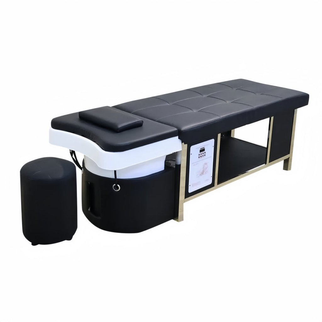 Premium SalonLand Thai Head Spa Shampoo Bed - Stainless Steel Frame & Ceramic Head Basin (Optional Foot Basin) - Professional Hair Washing Station for Salons & Spas