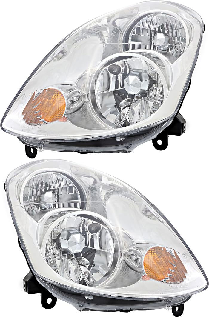 Infiniti G35 Sedan Headlight Assembly Set - Halogen Replacement for Driver & Passenger Side (2003-2004) | Perfect for Night Driving & Auto Restoration Projects
