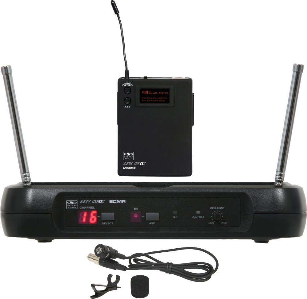 Galaxy Audio ECM Lav Wireless System D - Professional Wireless Lavalier Microphone for Clear Audio Recording - Perfect for Interviews, Podcasts, and Live Streaming