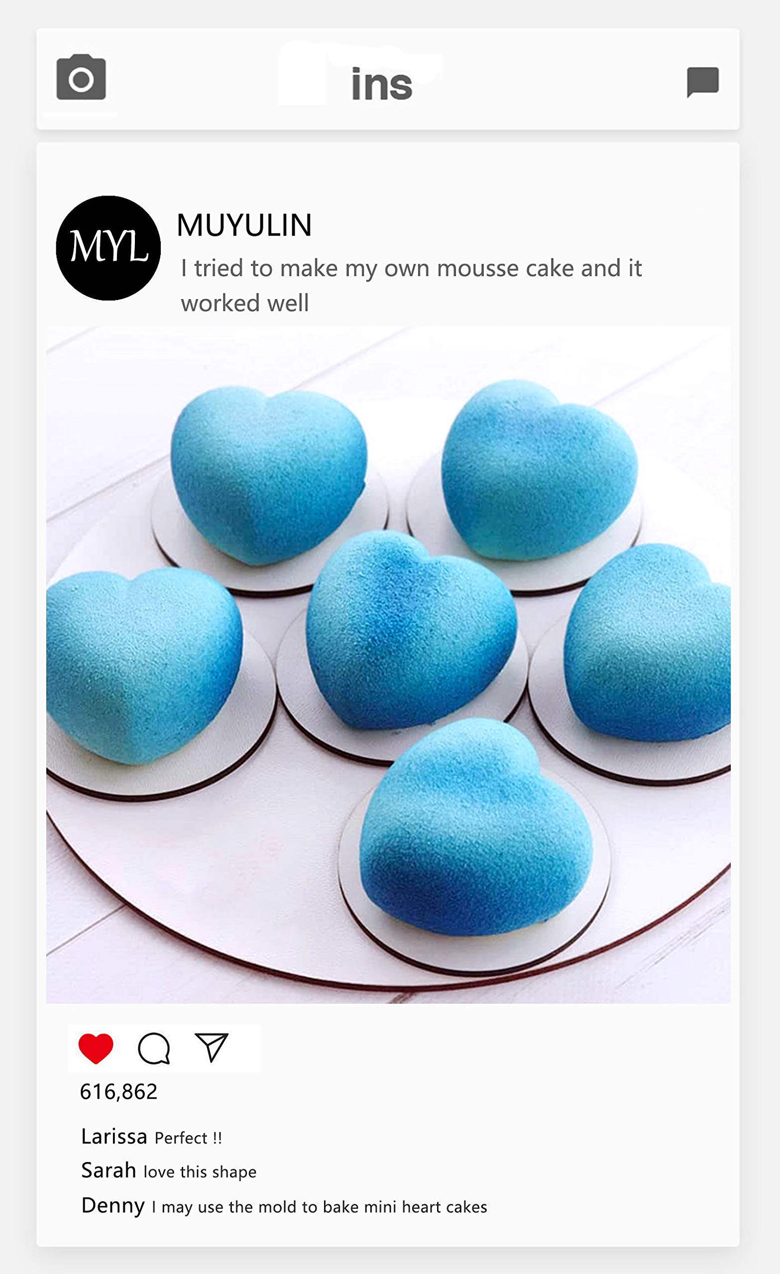 3D Heart Chocolate Molds - 8 Cavity Silicone Baking Molds for Valentine's Day Chocolate, Cake Decorating & DIY Candle Making - Perfect for Romantic Gifts, Wedding Favors and Anniversary Treats