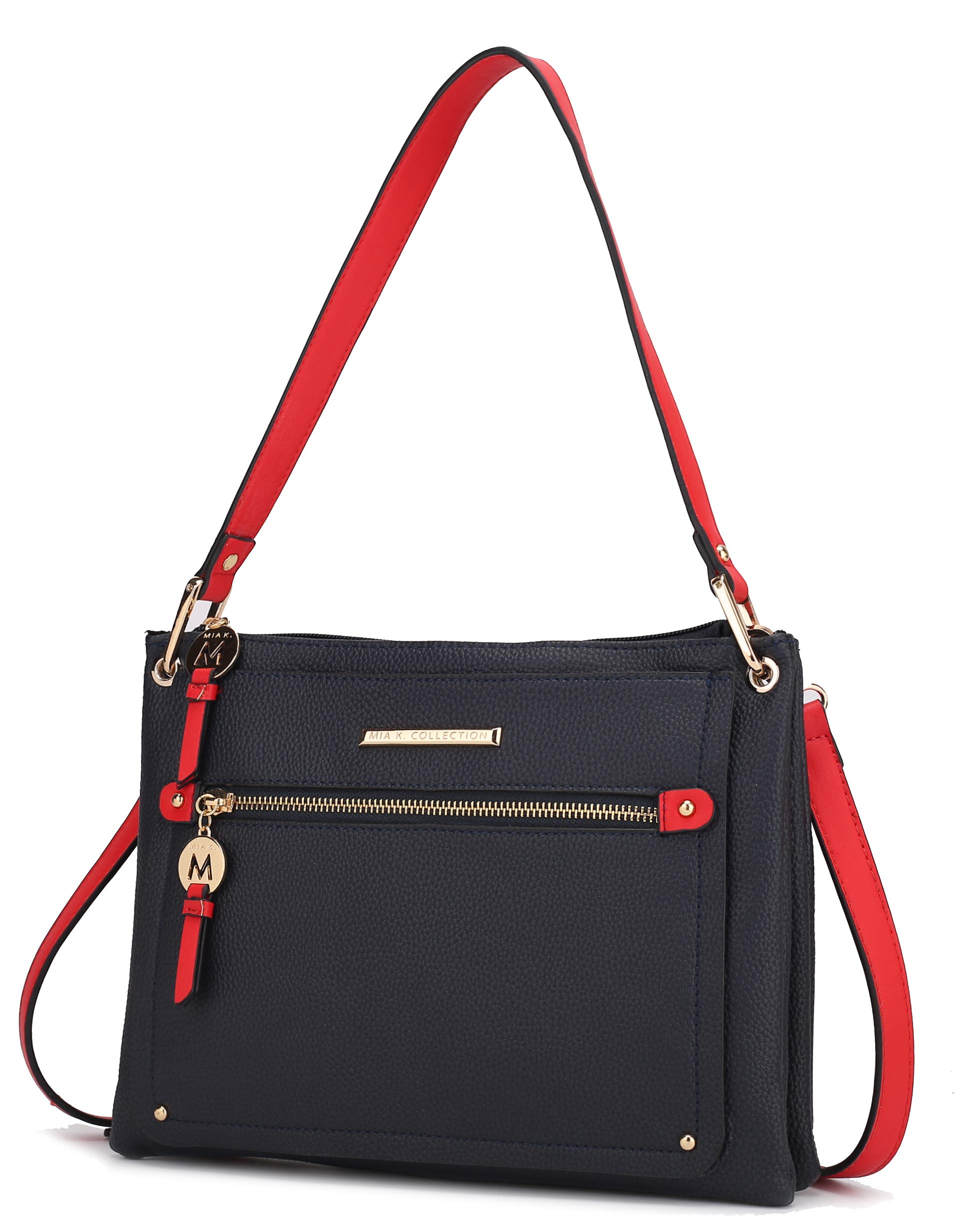 MKF Women's Crossbody Bag - Stylish PU Leather Handbag with Multiple Pockets, Designer Messenger Purse for Everyday Use | Perfect for Work, Travel, and Casual Outings