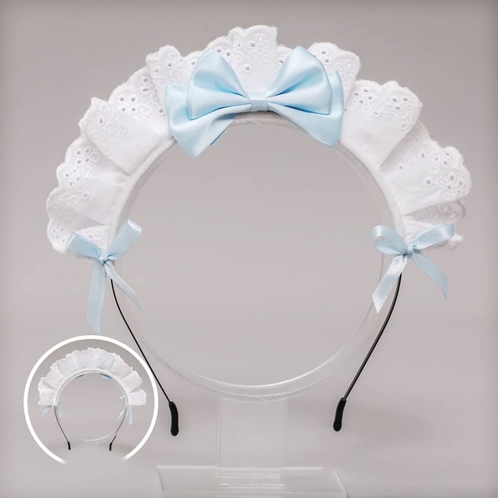Lolita Headband for Women - Elegant Lace Bow Hair Band for Black Women & Girls, Anime Cosplay, Maid Costume Accessories, Cute Hair Ribbon for Parties & Fashion - Perfect for Cosplay, Halloween, Themed Events & Daily Wear