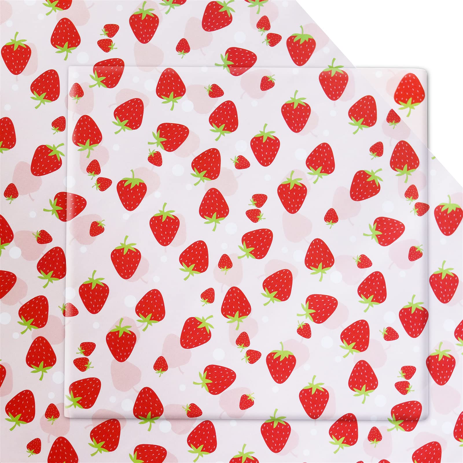 Premium Strawberry Gift Wrapping Paper - 7 Sheets (28