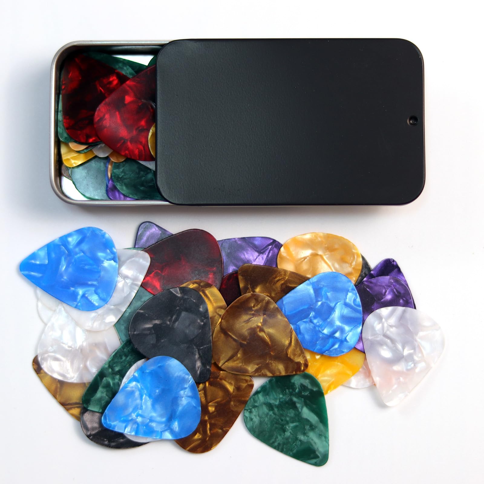 48-Pack Thin Guitar Picks for Acoustic & Bass Guitar | Durable Fishkonw Plectrums for Smooth Strumming | Perfect for Beginners, Professionals & Live Performances