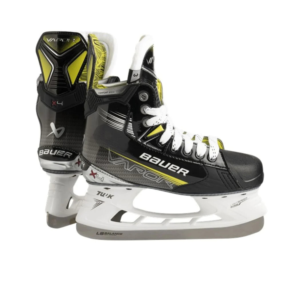 Bauer Vapor X4 Junior Hockey Skates - Lightweight Ice Skates for Youth Players - Perfect for Practice, Games & Competitive Play