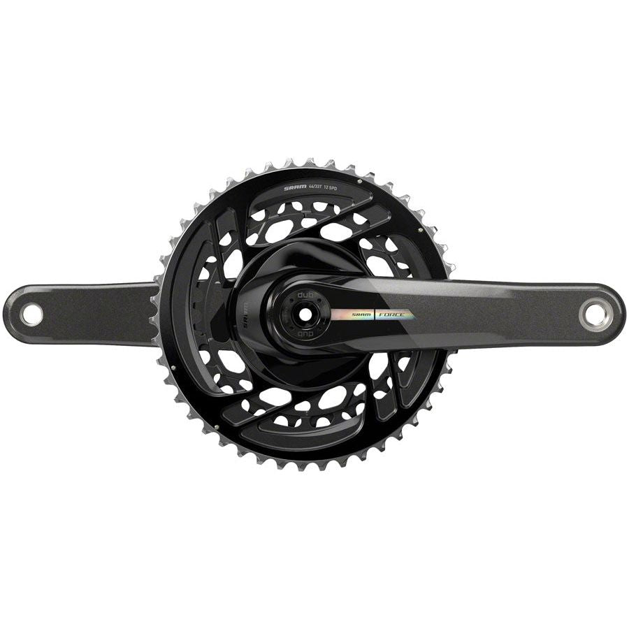SRAM Force Crankset 165mm - 2x12 Speed, 46/33T Direct Mount DUB Spindle Interface in Iridescent Gray | D2 Road Bike Crankset for Gravel & Cyclocross Racing | High-Performance Bicycle Components for Professional Cyclists