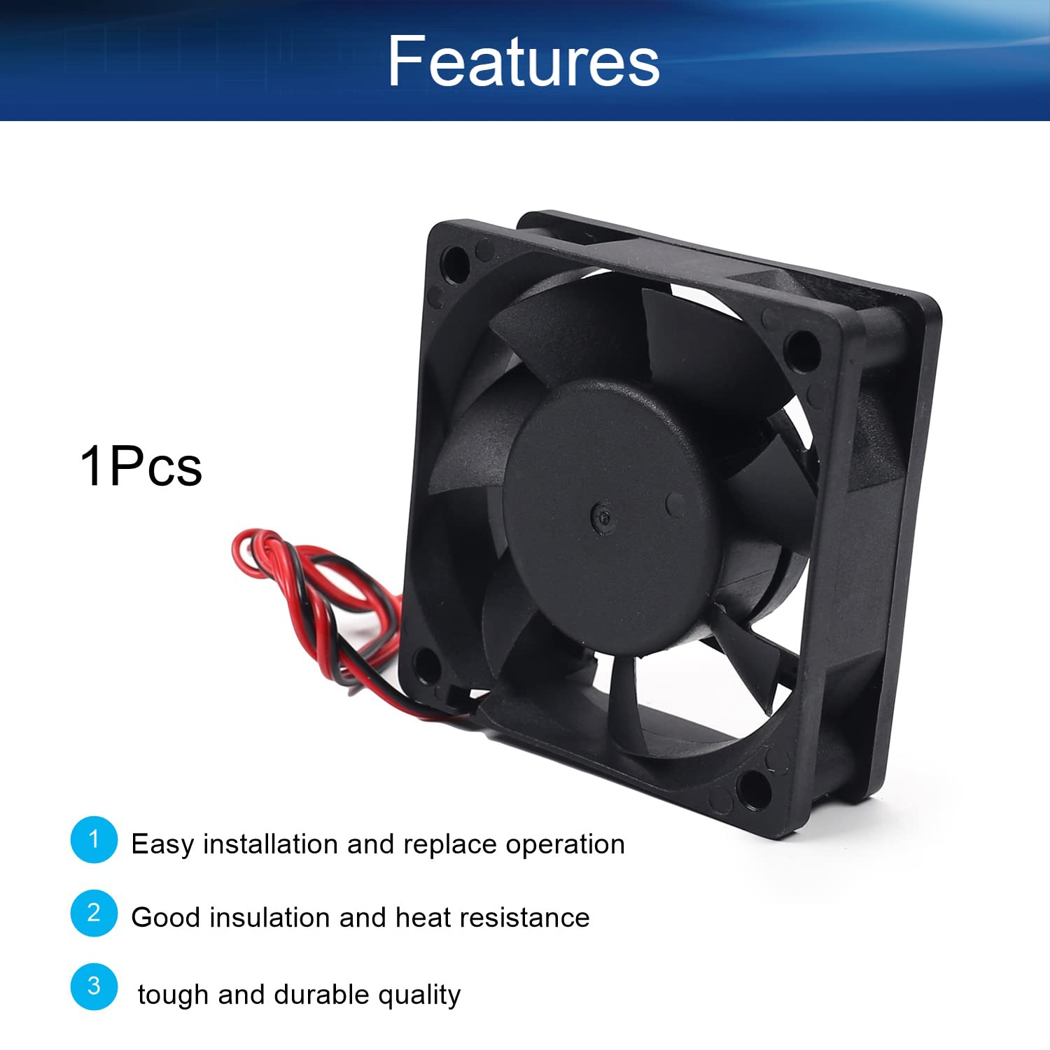 24V Brushless DC Cooling Fan 60x60x20mm - High Performance Mini Cooling Fan with Long Life Sleeve Bearing for Computer Case, PC Cooling, Electronics & Server Applications (0.1A, 1Pcs) - Aicosineg Brand - Perfect for CPU Cooling, Gaming PC, Cabinet Ventilation & Industrial Equipment