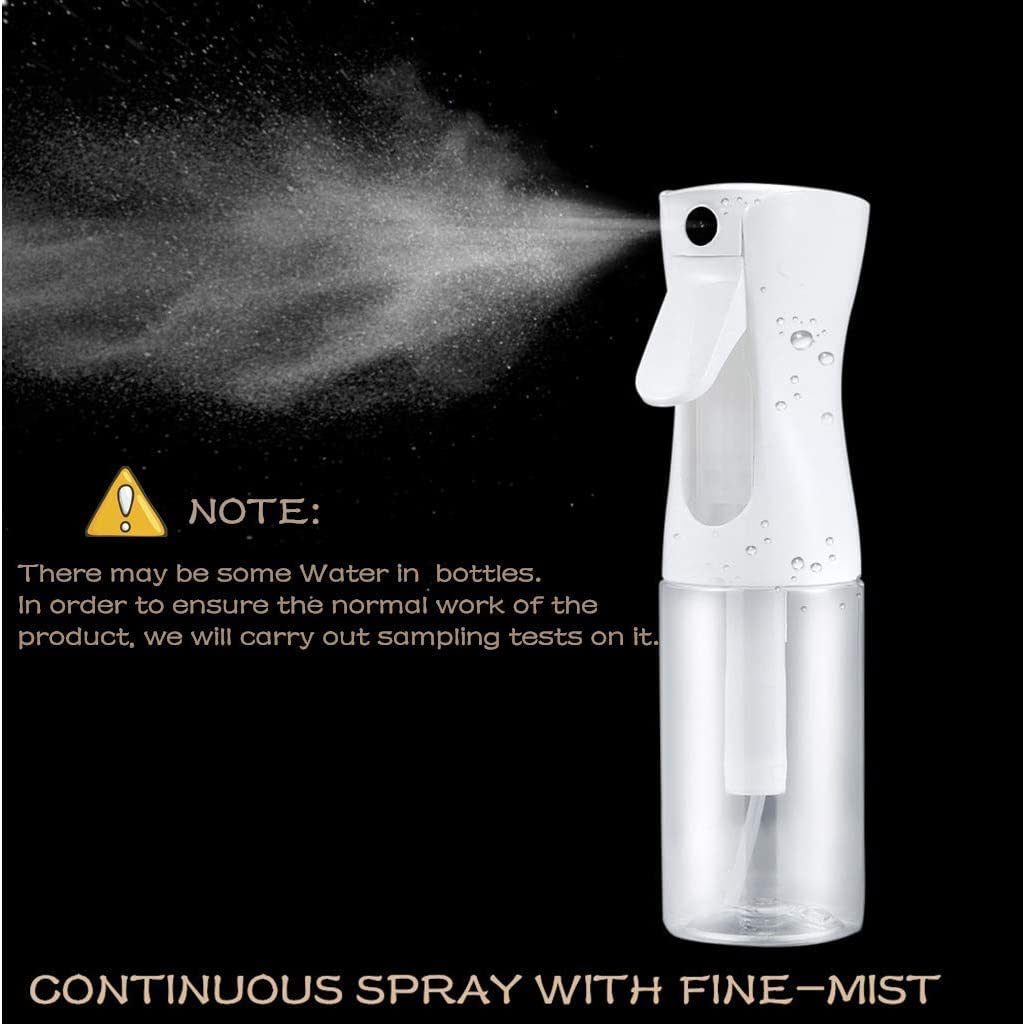 12oz/300ml Empty Spray Bottle - Fine Mist Hair & Plant Water Sprayer for Styling, Misting, Cleaning & Skin Care | Continuous Spray Bottle for Salon, Gardening, Home & Travel Use