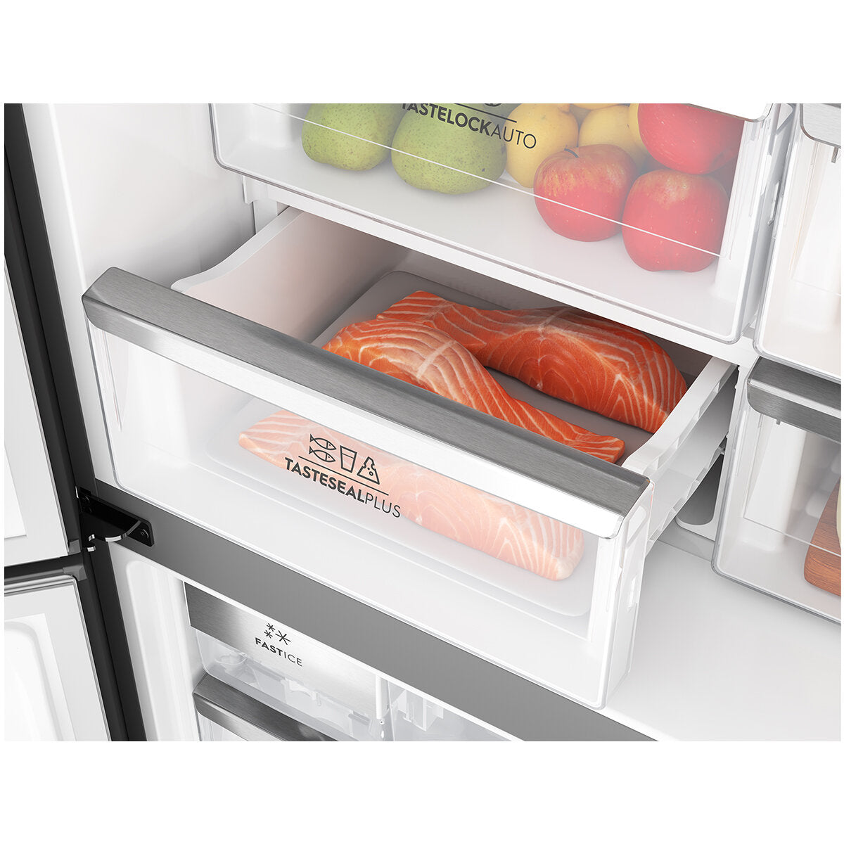 Electrolux 562L UltimateTaste 700 Plumbed French Door Refrigerator in Black (Model EQE5657BA) - Perfect for Modern Kitchens and Large Family Homes