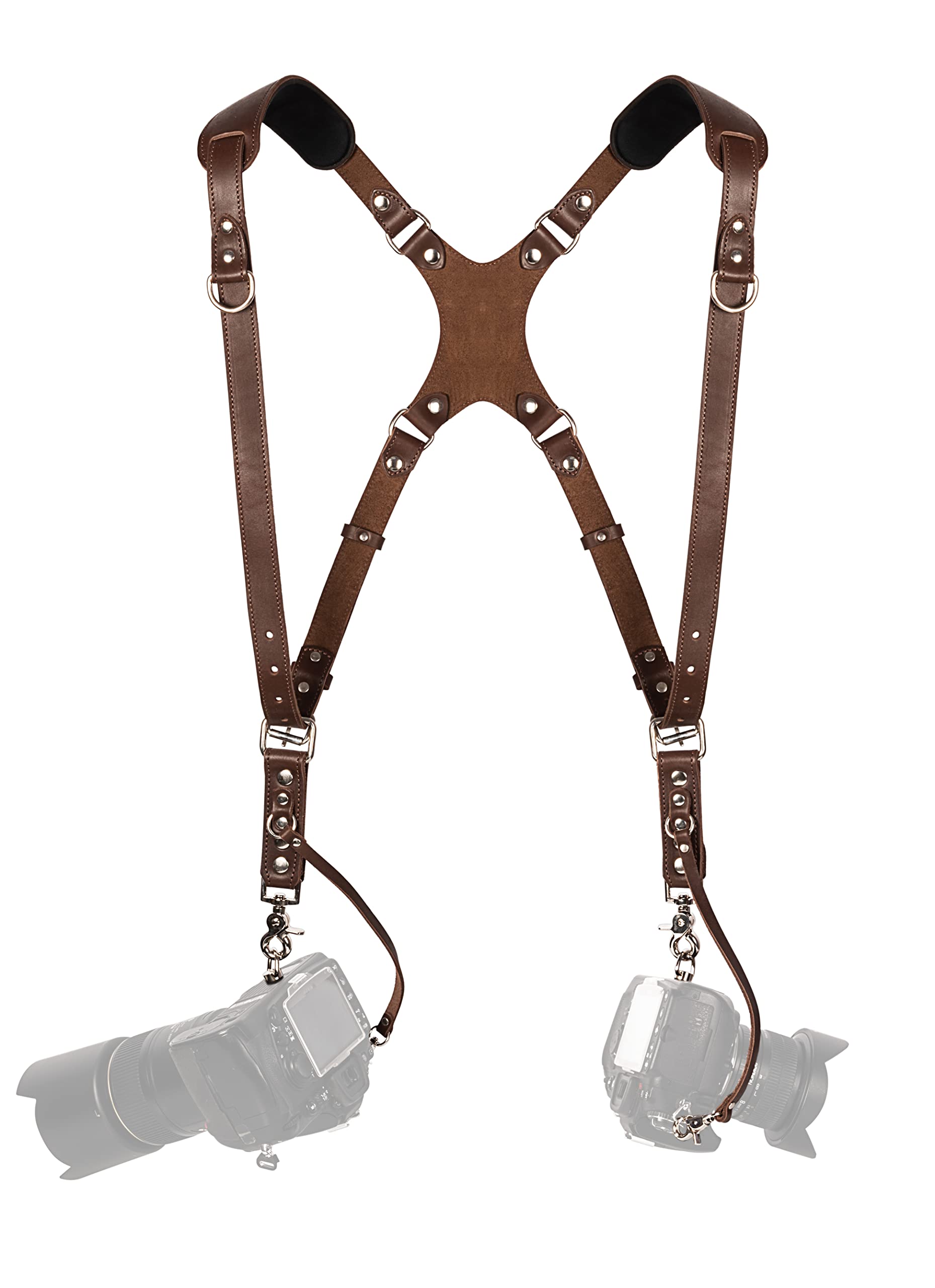 Slim Dual Camera Harness - Adjustable Shoulder Strap for DSLR & Mirrorless Cameras | Perfect for Photographers, Videographers & Travel Enthusiasts