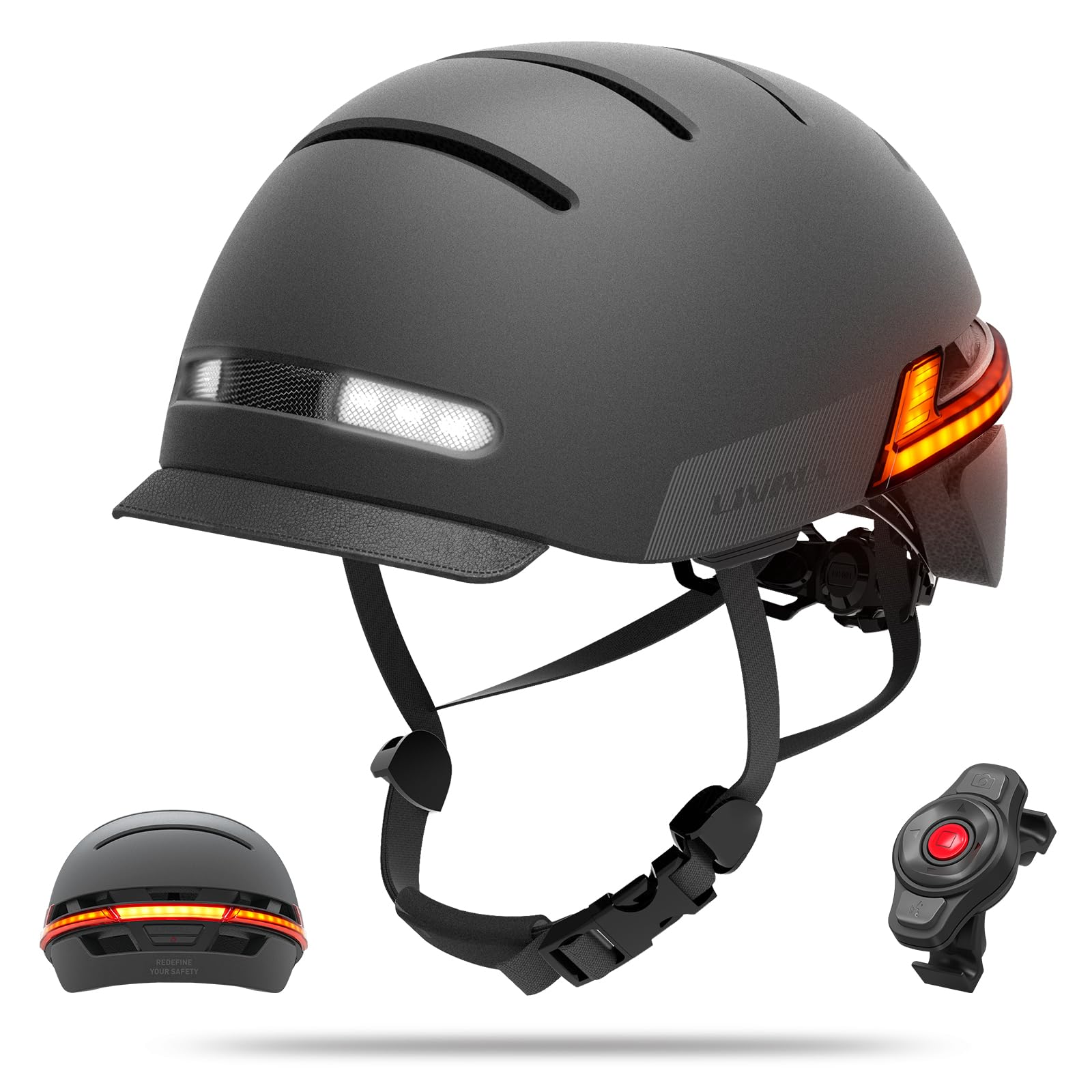 LIVALL BH51M Neo Smart Bluetooth Bike Helmet with Built-in Speakers & Mic - Lightweight Cycling Helmet for Commuting, Road Biking & Outdoor Sports