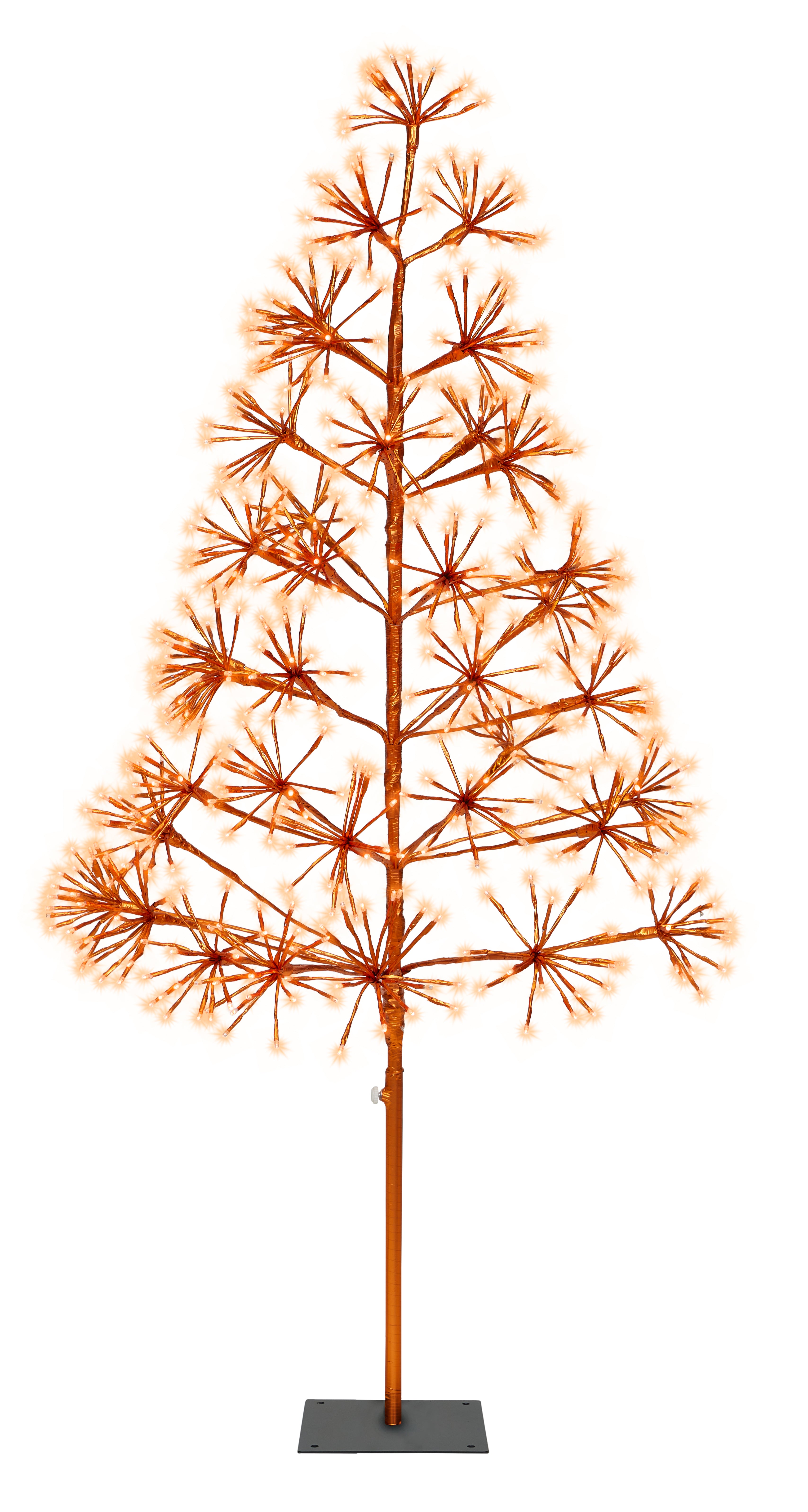 5' Orange Starburst LED Tree - Bright Holiday Decor for Indoor & Outdoor Christmas, Parties, and Festive Events