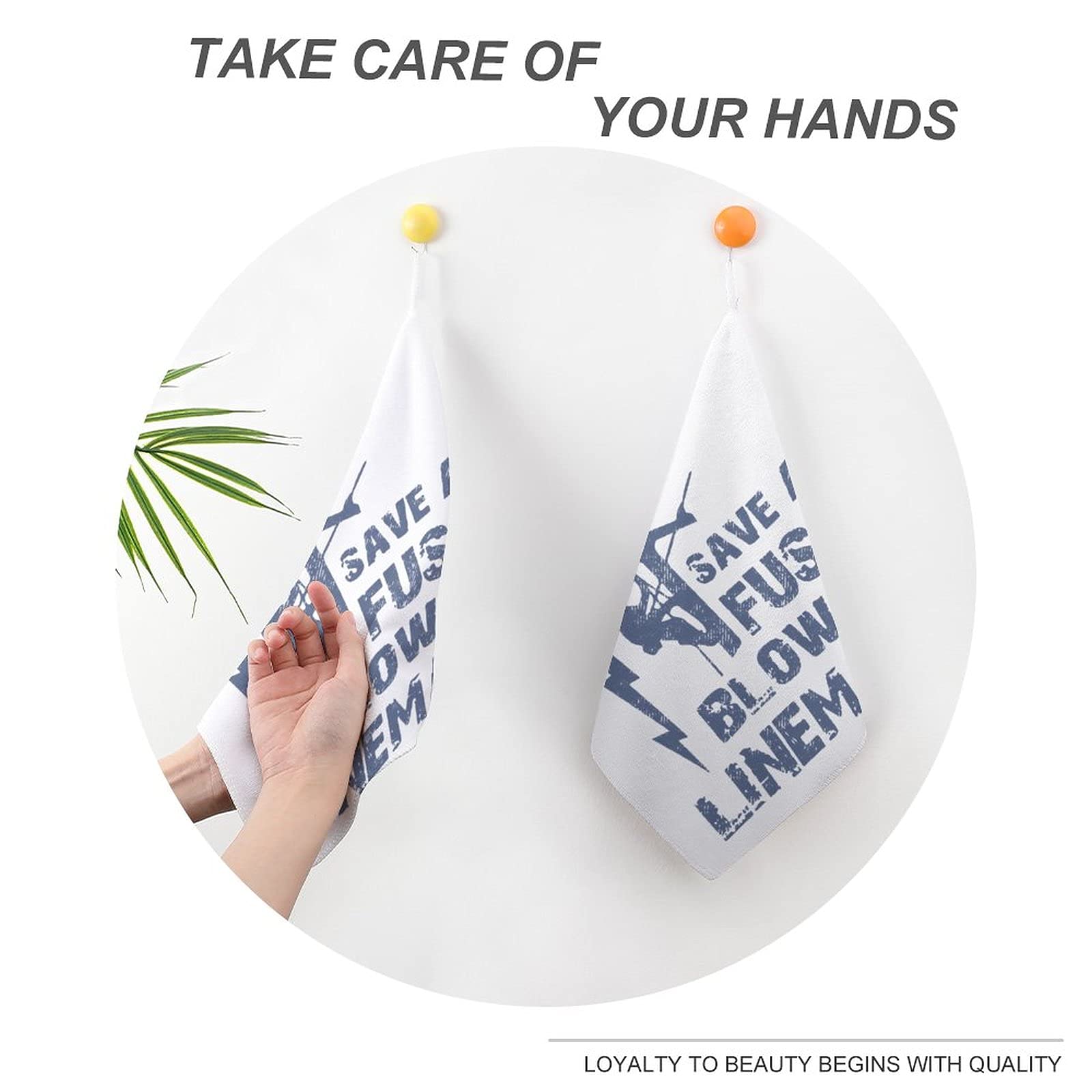 Lineman Save A Fuse - Blow A Lineman Kitchen Towel | Absorbent Hand & Dish Drying Towels with Hanging Loop | Bathroom Washcloth & Decorative Home Kitchen Accessory | Perfect for Camping, RV & Farmhouse Decor