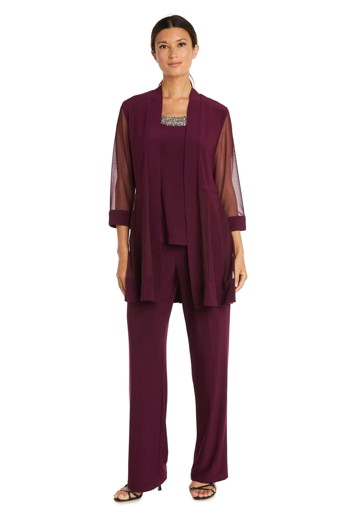 R&M Richards Plus Size Women's Formal Pants Suit - Elegant Office Wear & Special Occasion Outfit for Professional Women