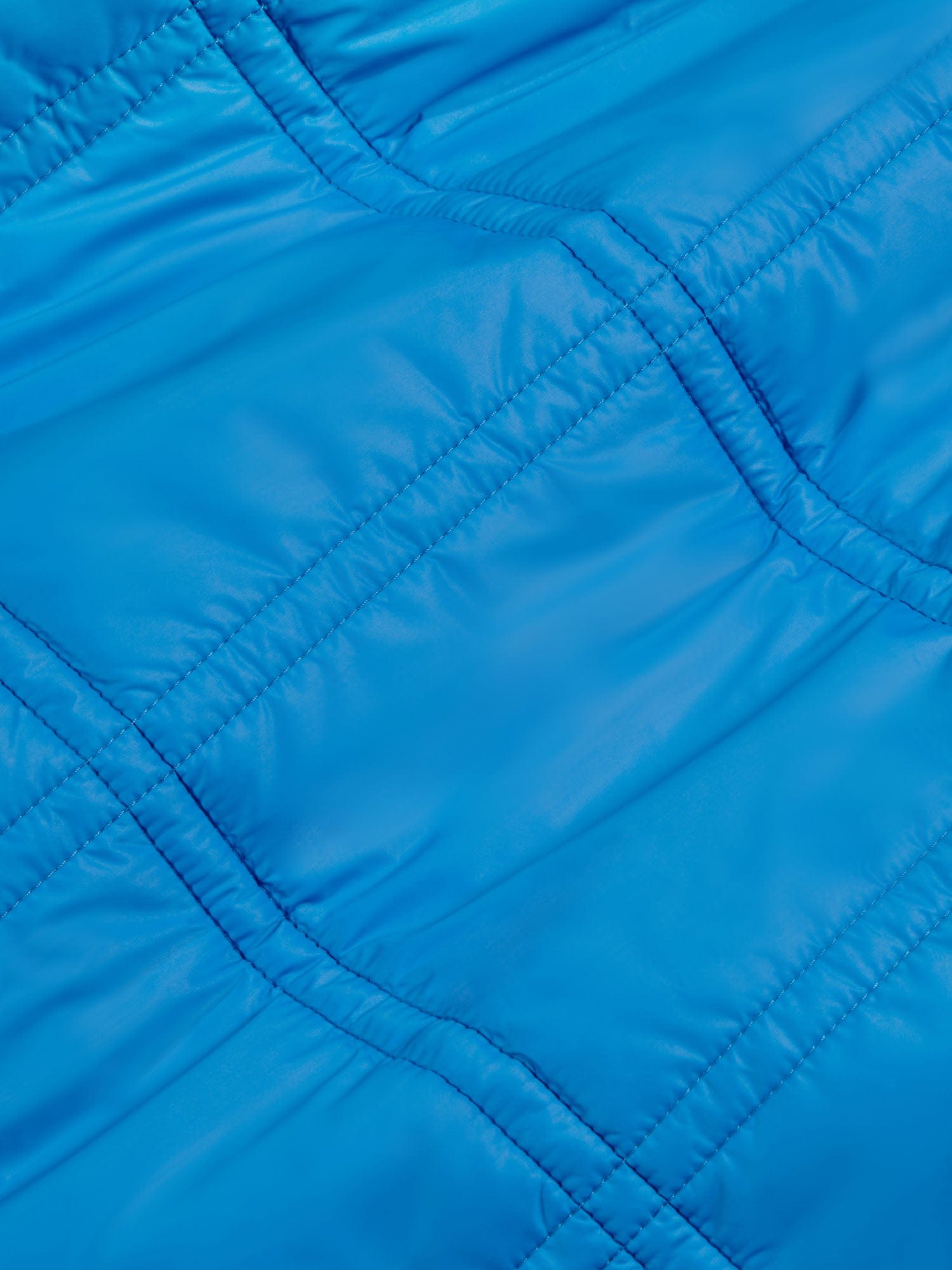 Men's Cerulean Blue Floral Quilted Vest - Lightweight Warm Gilet for Outdoor Activities, Layering & Casual Wear