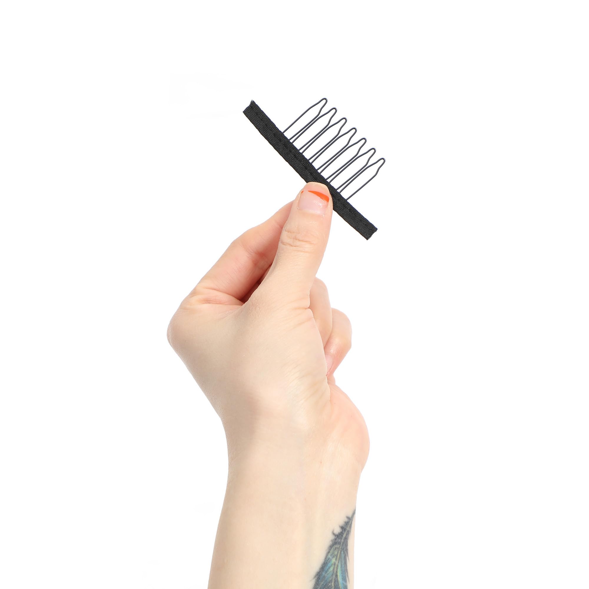 30 Pcs Black 7-Teeth Wig Clips & Combs - Secure Wig Making Caps for Women, Men, Cosplay & Daily Use - Strong Hold Hair Accessories (30 Pack)
