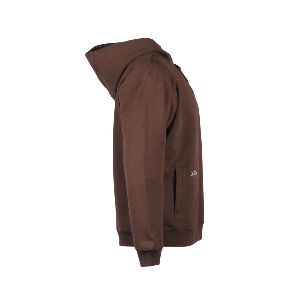 Arborwear Men's Heavyweight Double-Thick Hooded Pullover Sweatshirt - Snap Neck Collar & Handwarmer Pouch | Warm Winter Workwear & Outdoor Activities Hoodie